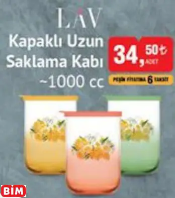 LAV KAPAKLI UZUN SAKLAMA KABI